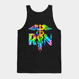 Lovely RN Registered Nurse Tie Dye Tank Top